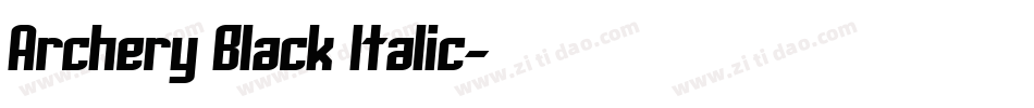 Archery Black Italic字体转换